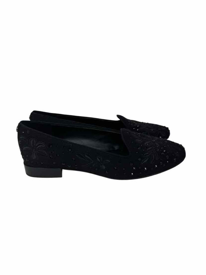 Shoe Size 9 DONALD PLINER Black Velour Loafers