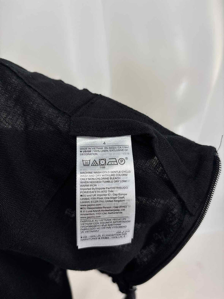 Size 4 Banana Republic Black Linen Shorts