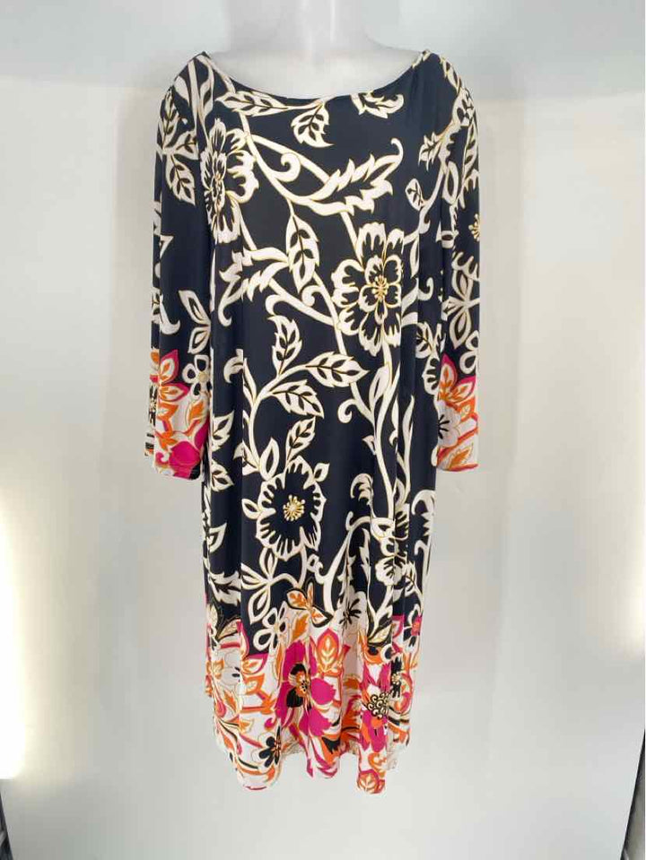 Size 20 DRESSBARN Black Print Dress