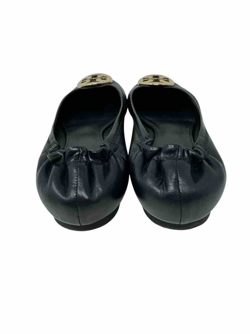 Shoe Size 7.5 Tory Burch Black Leather Flats