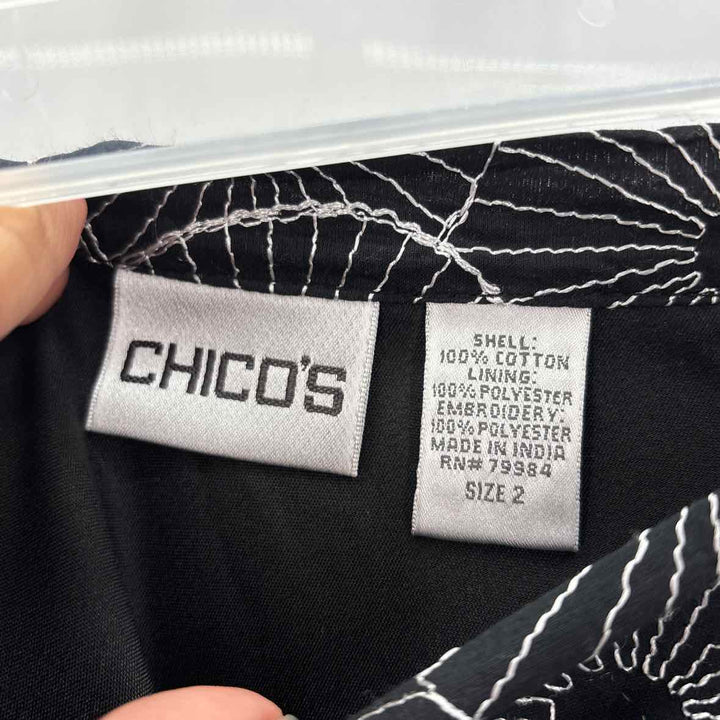 Size L Chico's Black Skirt