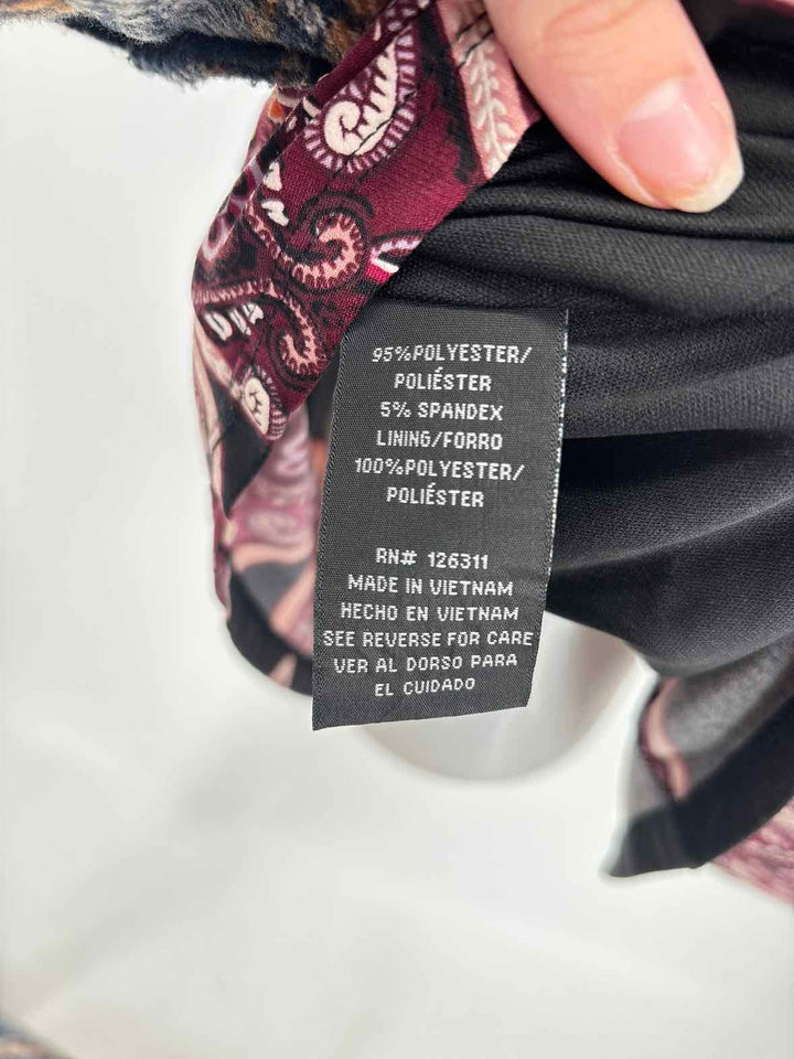 Size 8 Black Print Dress