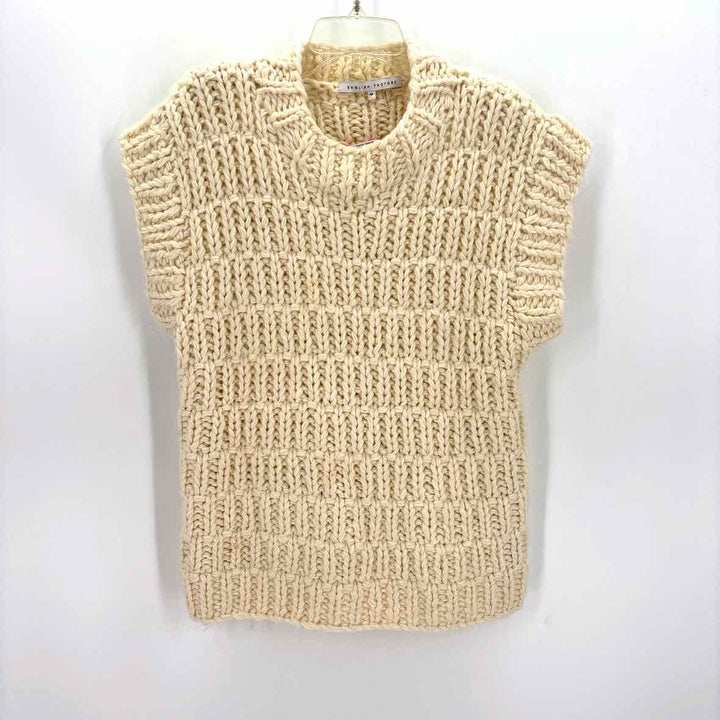 Size M ENGLISH FACTORY Cream Knit Sweater