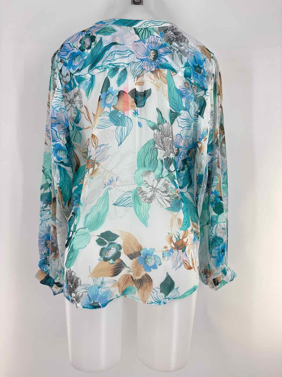 Size 12 Chico's Blue Print Shirt