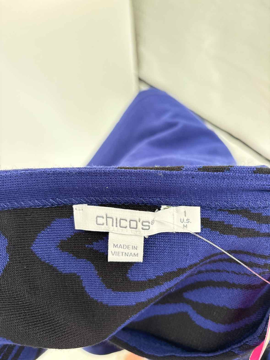 Size M Chico's Blue Print Sweater