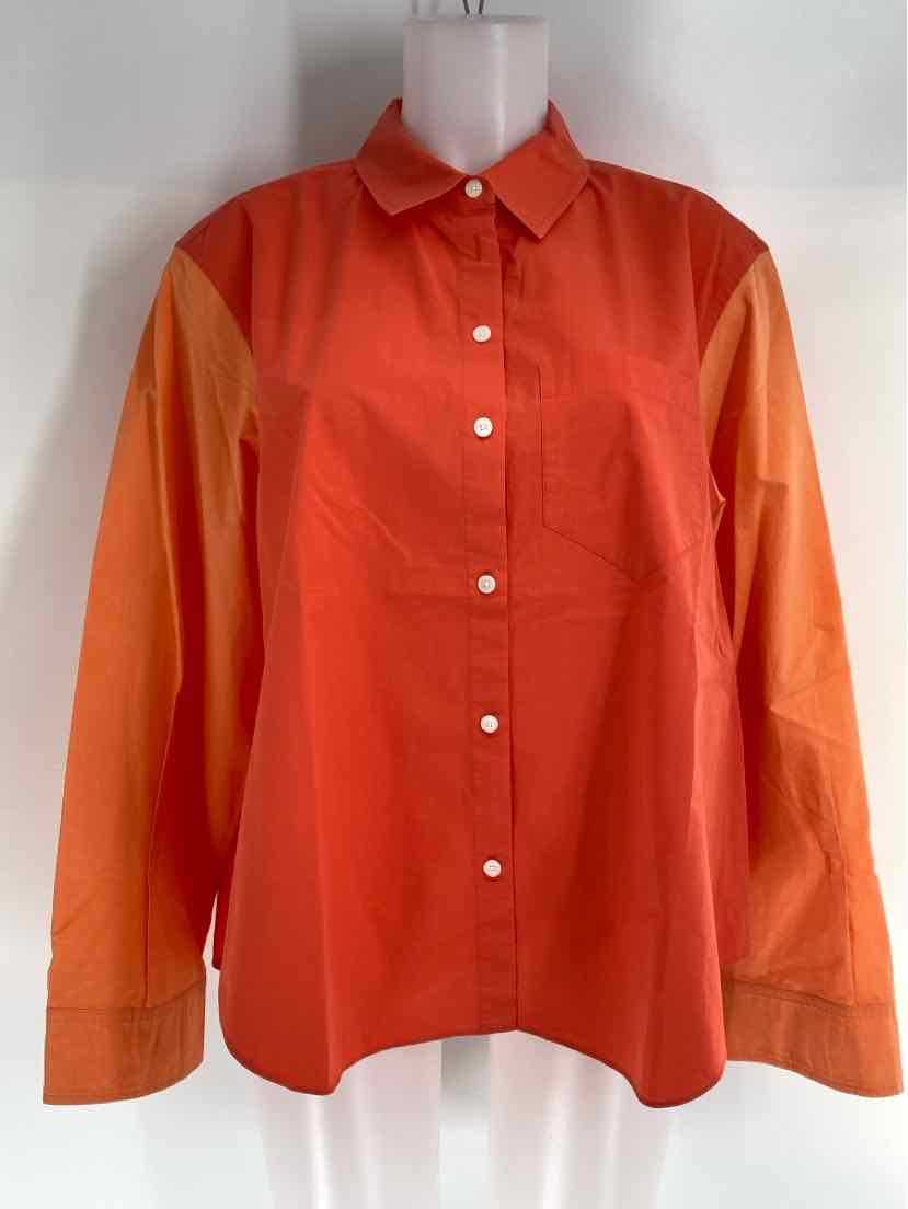 Size 6 DEREK LAM Orange Shirt