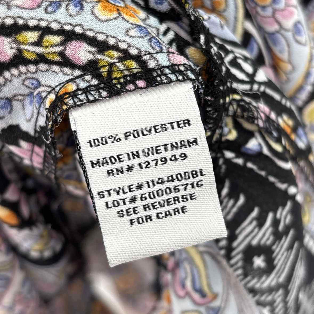 Size L Black Print Dress