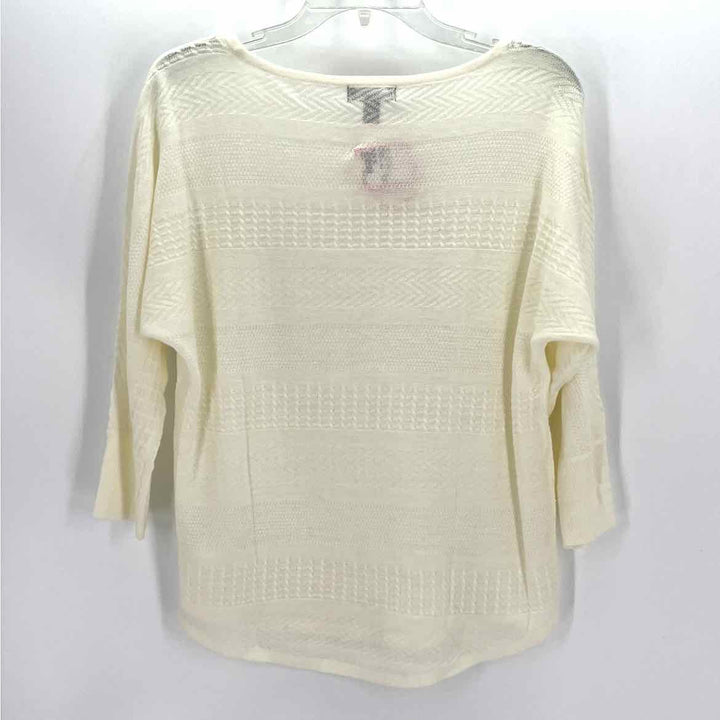 Size M ANA Ivory Knit Sweater