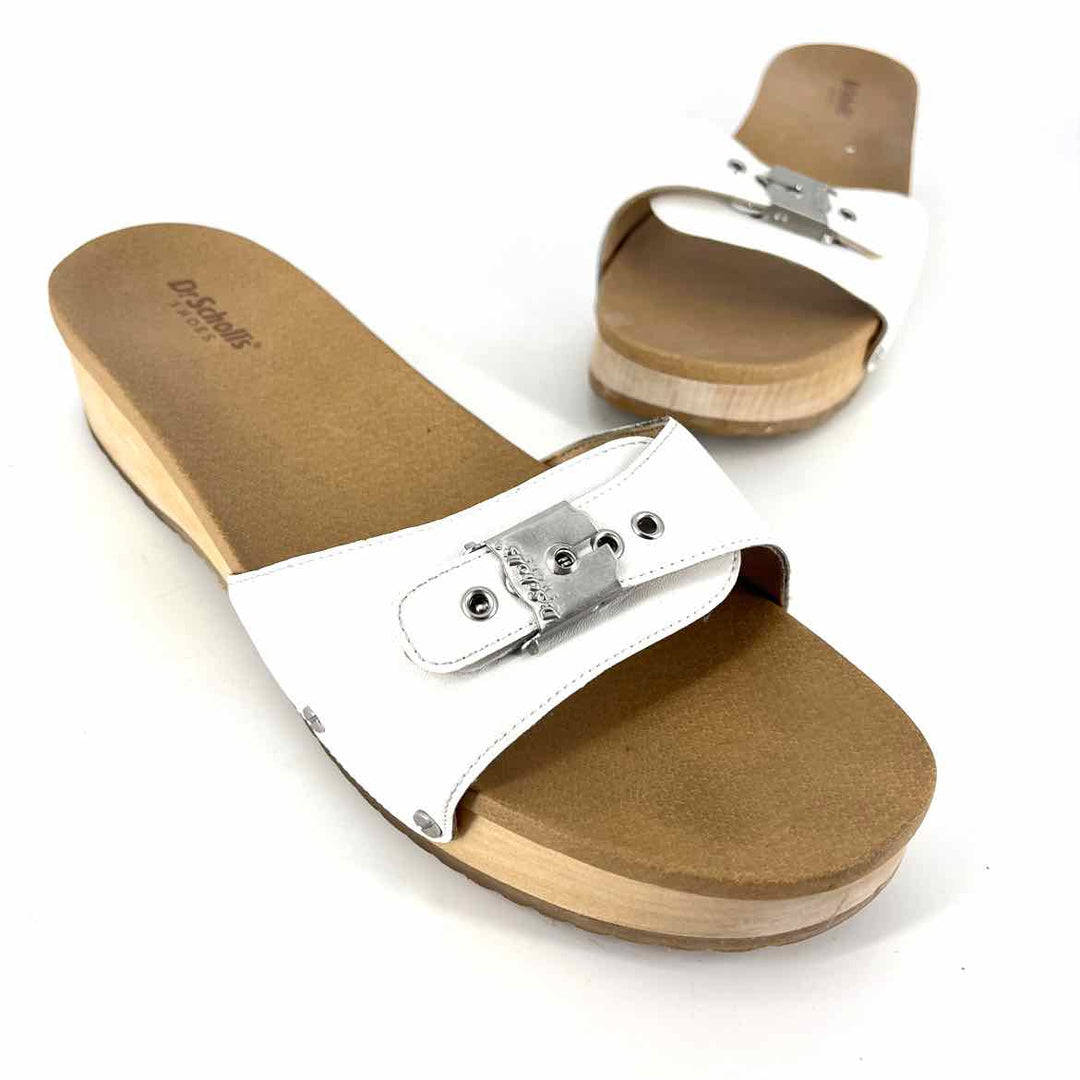 Shoe Size 11 dr scholls White Leather Sandals