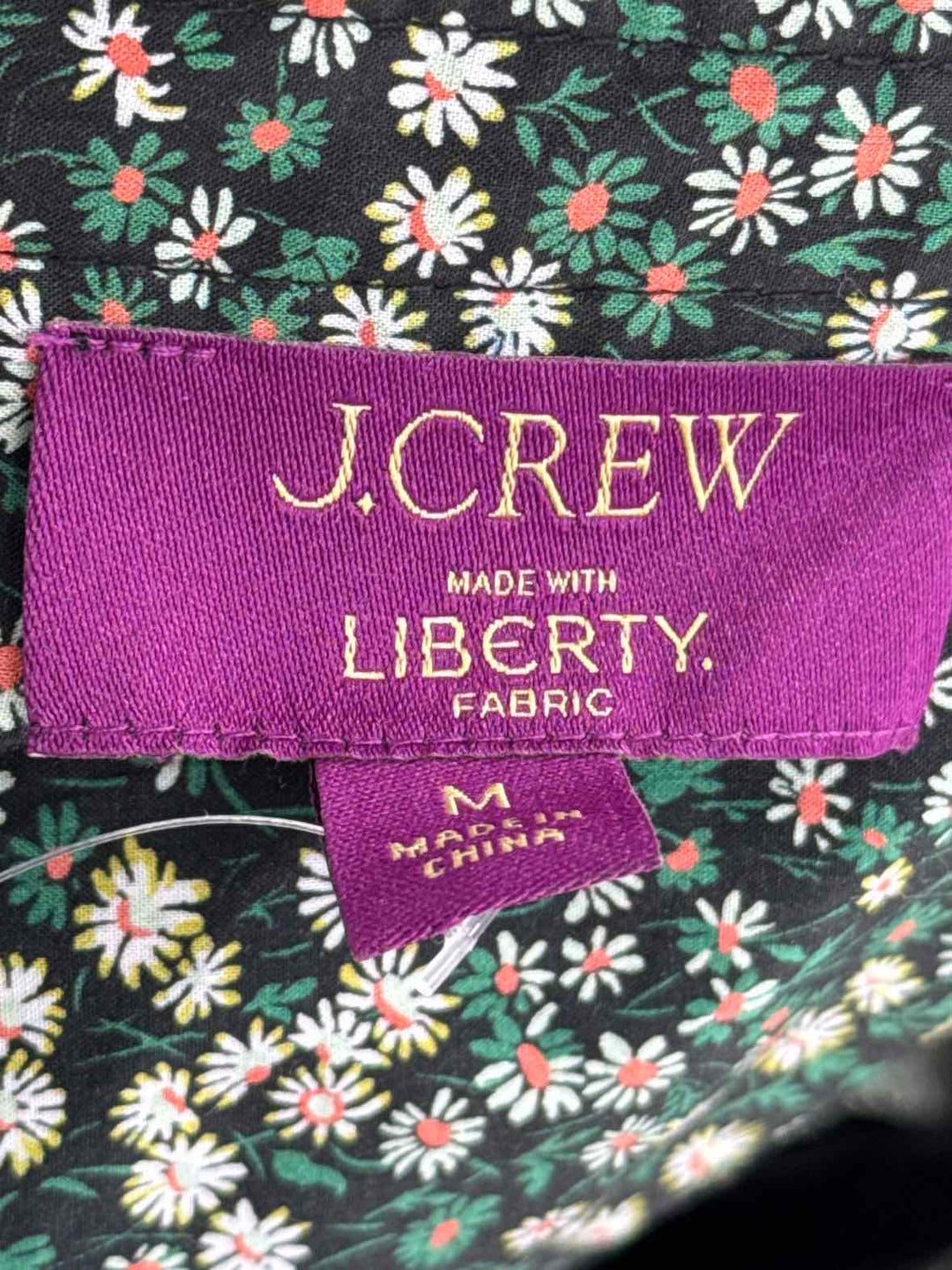 Size M J Crew Green Print Dress