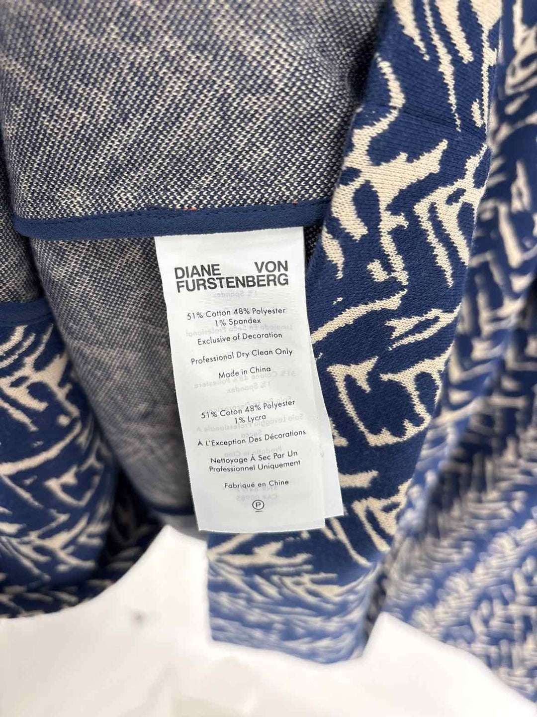 Size 10 DIANE VON FURSTENBERG Blue Luxury - Dress