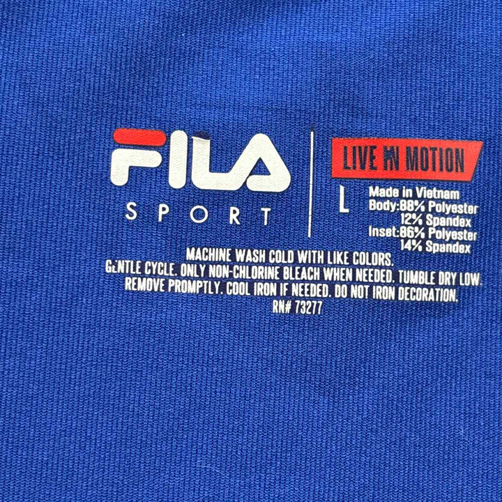 Size L FILA Royal Blue Mesh Shirt