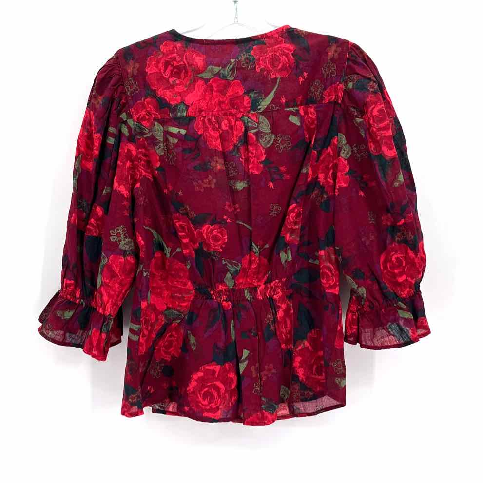 Size L FREE PEOPLE Burgundy Shirt