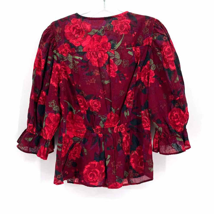 Size L FREE PEOPLE Burgundy Shirt