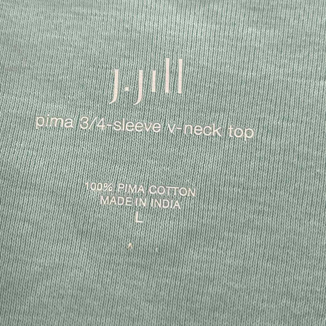 Size L J JILL Aqua Knit Shirt