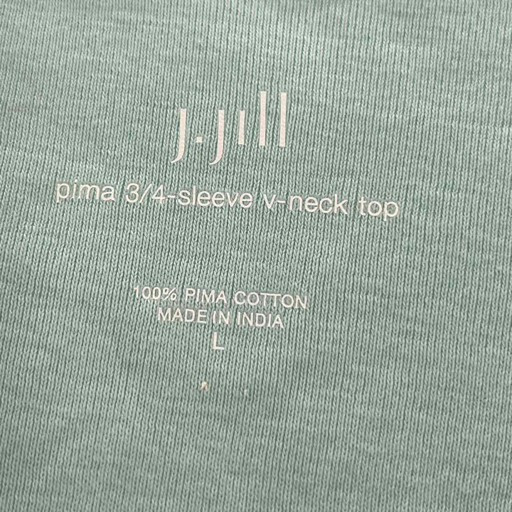 Size L J JILL Aqua Knit Shirt