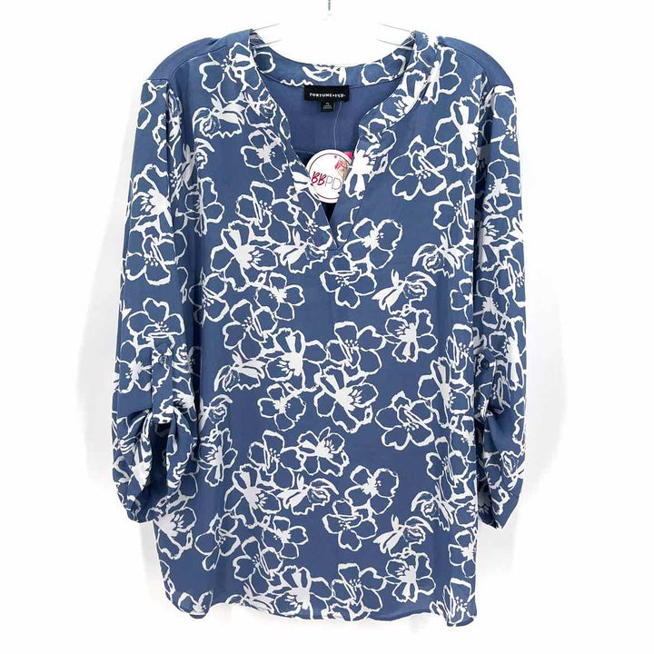 Size XL Blue Print Shirt