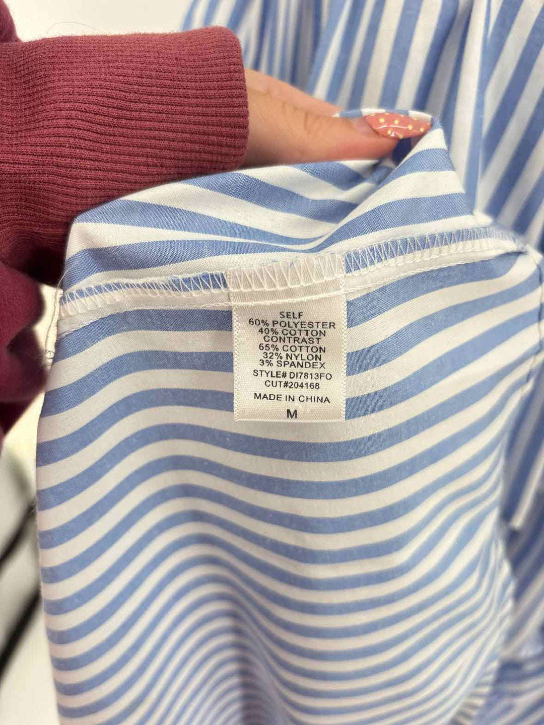 Size M Blue Print Dress
