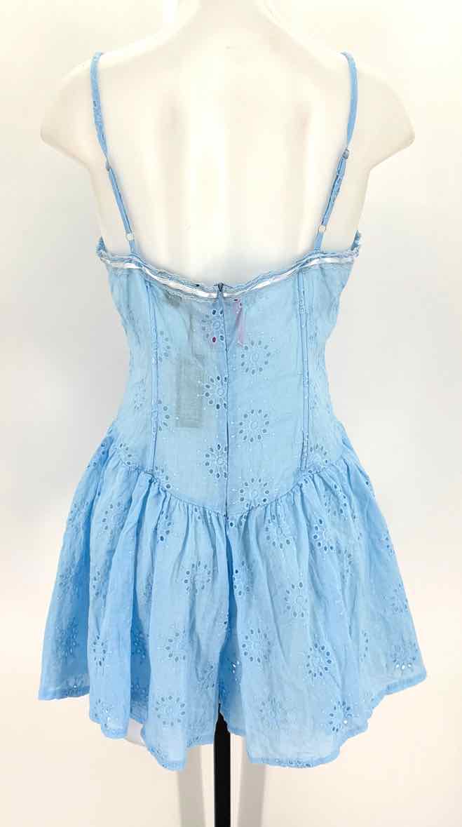 Size 10 Pretty Little Thing Light Blue Romper