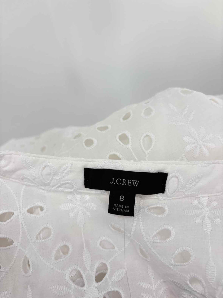 Size 8 J Crew White Dress