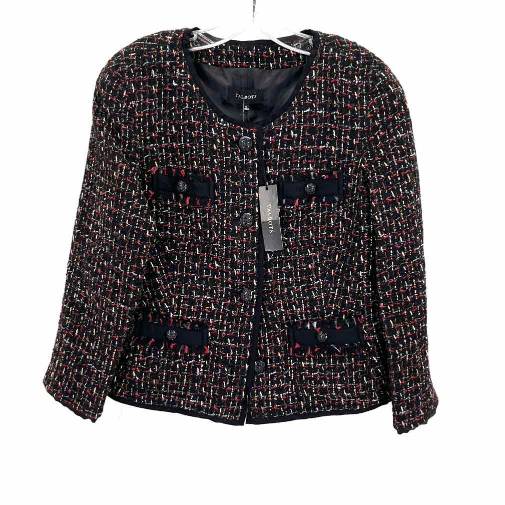 Size 10 Talbots Black Tweed Jacket