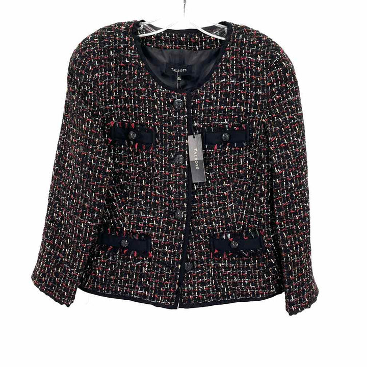 Size 10 Talbots Black Tweed Jacket