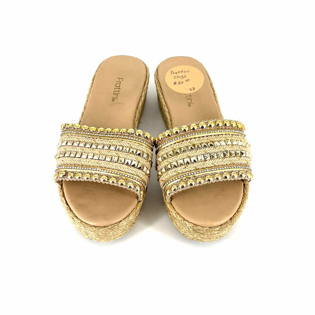 Shoe Size 39 Tan Straw Sandals