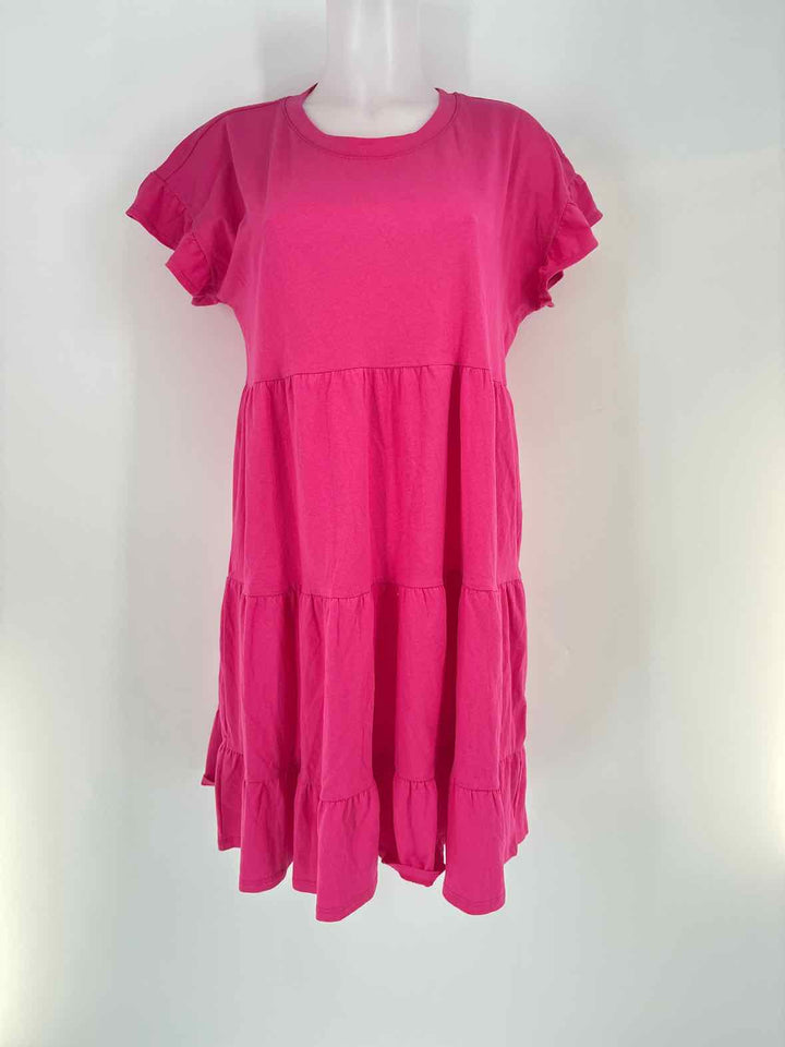 Size M J Crew Fuschia Cotton Dress