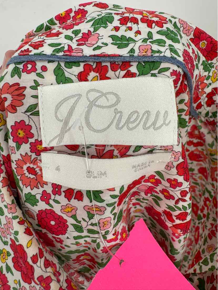 Size 4 J Crew Multi-Color Shirt