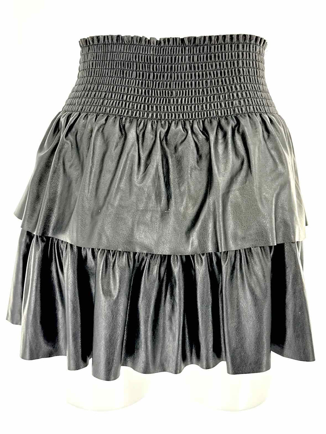 Size S Ramy Brook Black PLEATHER Skirt