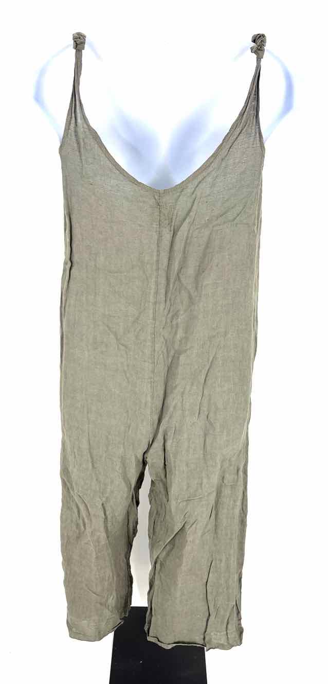 Size One Size Olive Linen Dress