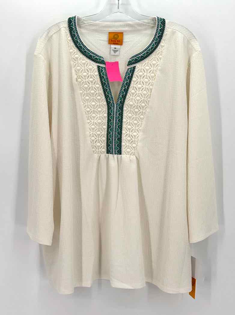 Size 3X Ruby Rd Ivory Shirt