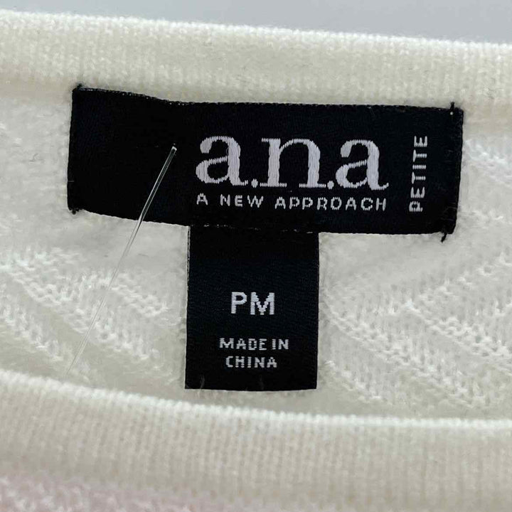 Size M ANA Ivory Knit Sweater