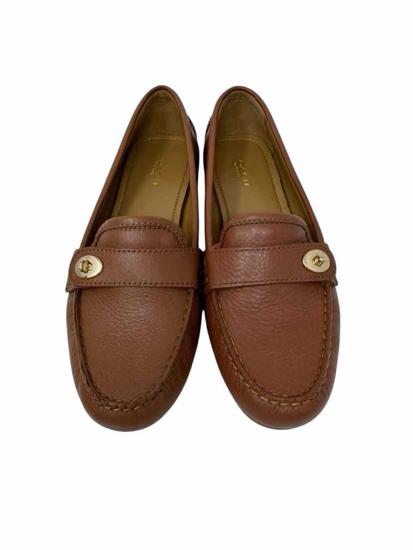 Shoe Size 8.5 Coach Tan Leather Loafers