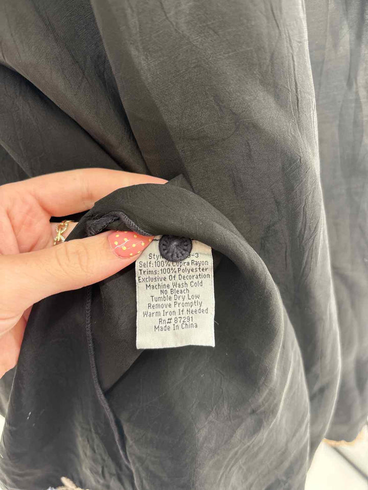 Size L Johnny Was Black Shirt