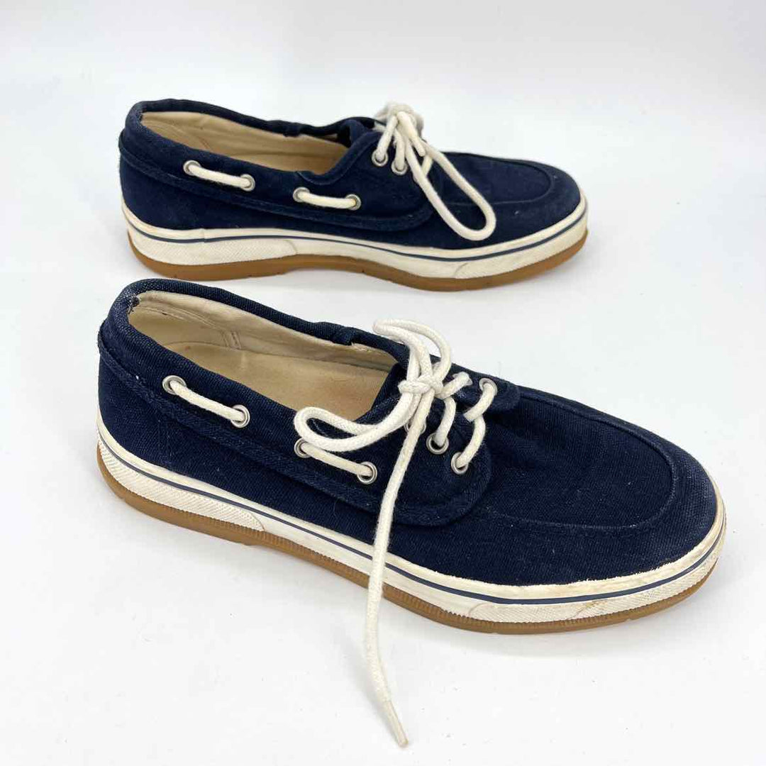 Shoe Size 8 LAND END Navy Canvas Sneakers