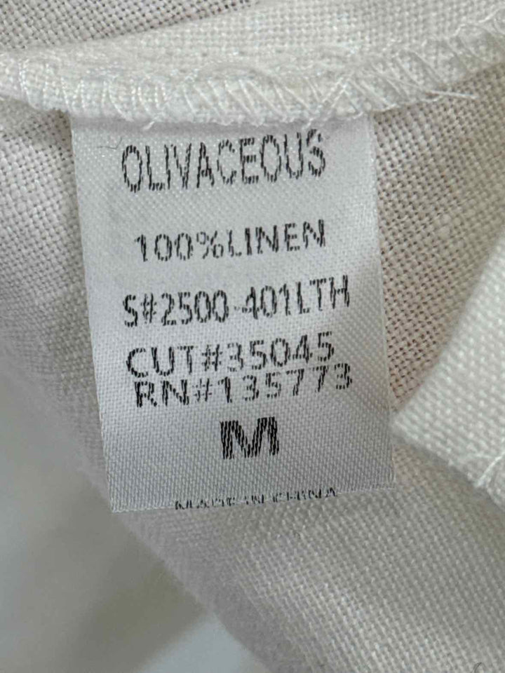 Size M OLIVACEOUS Ivory Linen Shirt