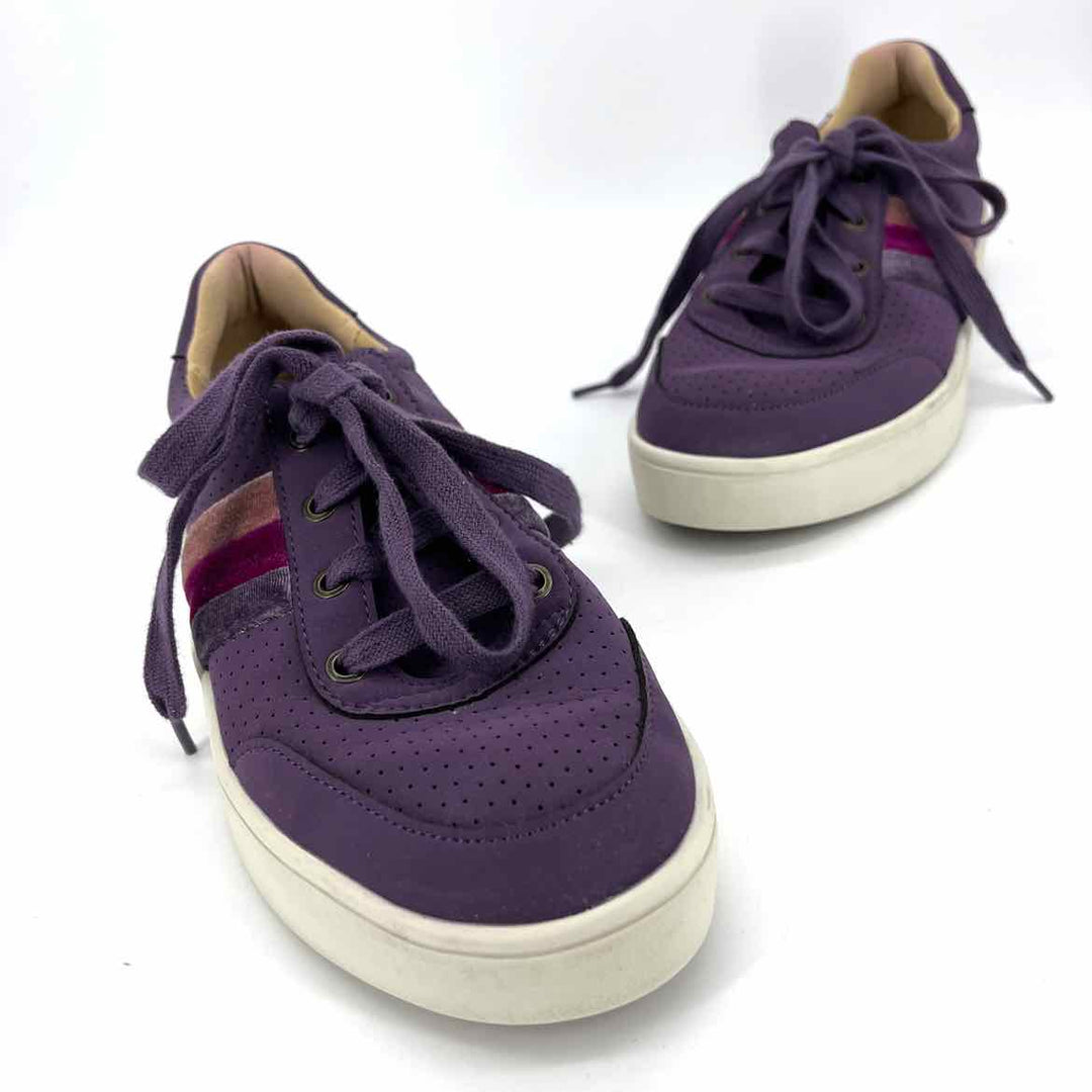 Shoe Size 9 Purple Faux Leather Velour Sneakers