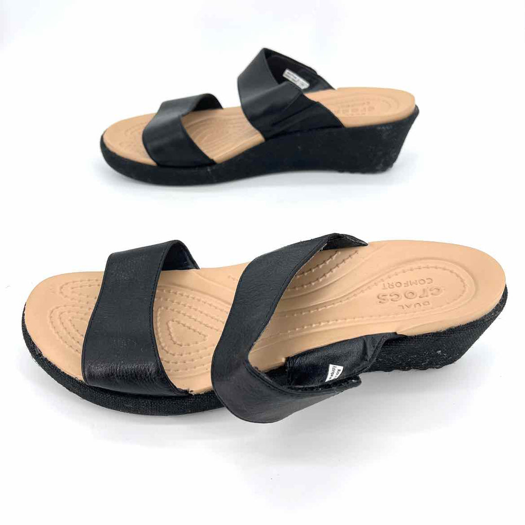 Shoe Size 10 Crocs Black Sandals