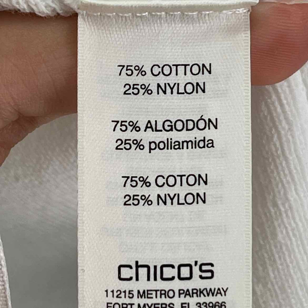 Size M Chico's White Knit Cardigan