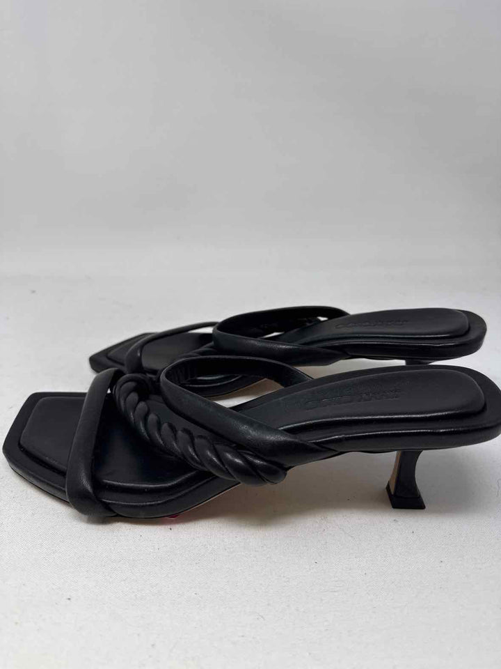 Shoe Size 40 JIMMY CHOO Black Leather Luxury - Sandals