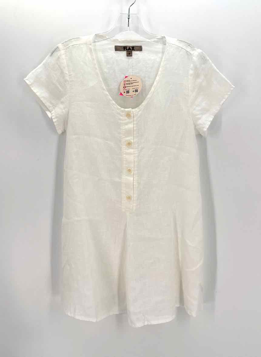 Size Petite White Linen Shirt