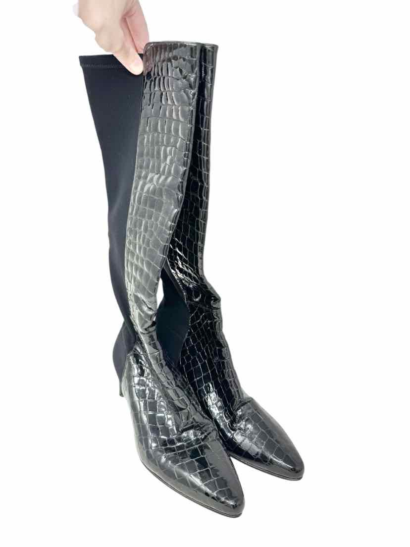 Shoe Size 8 Stuart Weitzman Black PATENT Boots