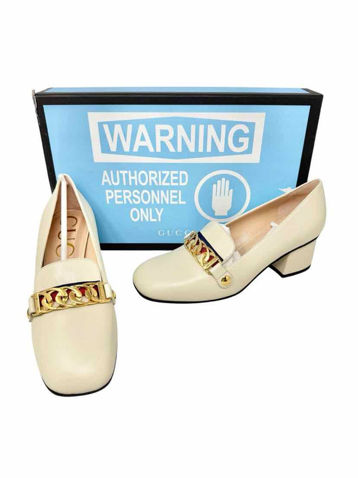 Shoe Size 36 Gucci Ivory Leather Luxury - Pumps