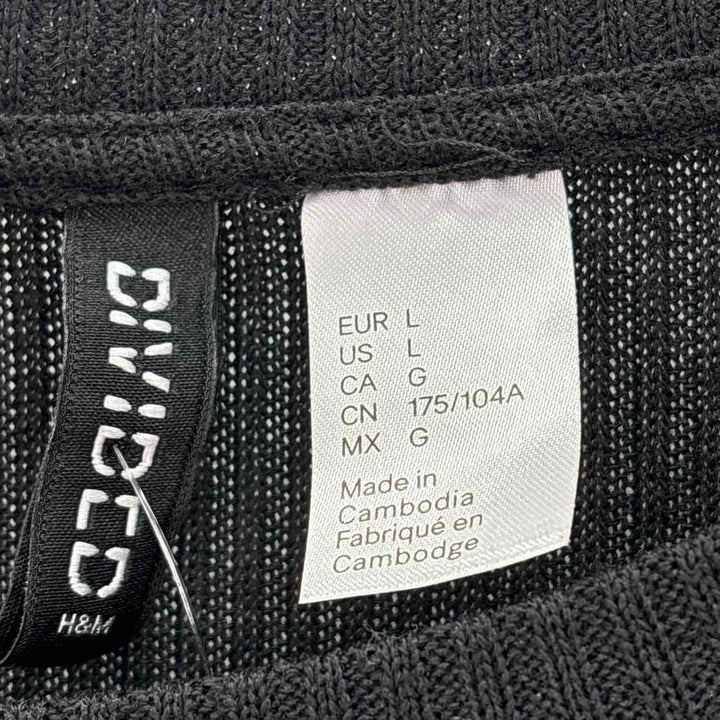 Size L H&M Black Knit Shirt