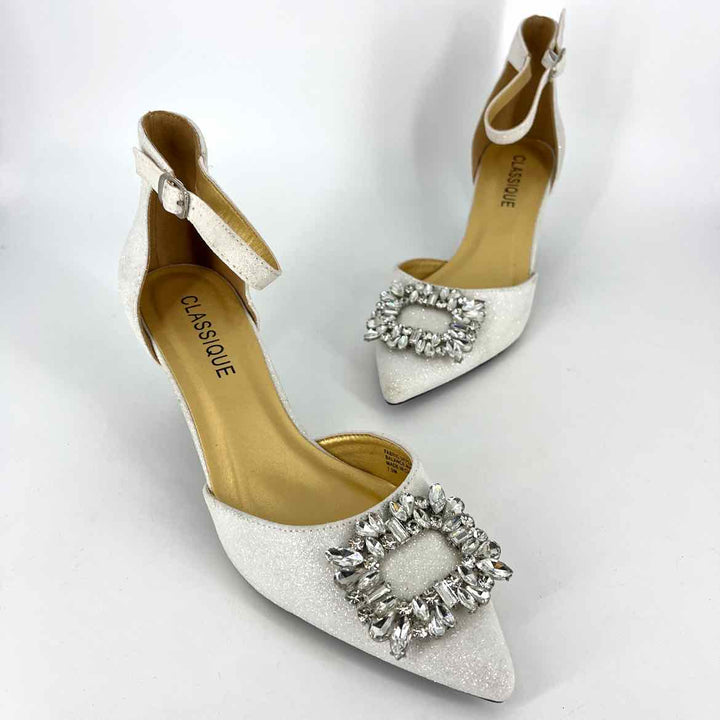 Shoe Size 7.5 CLASSIQUES Silver Pumps