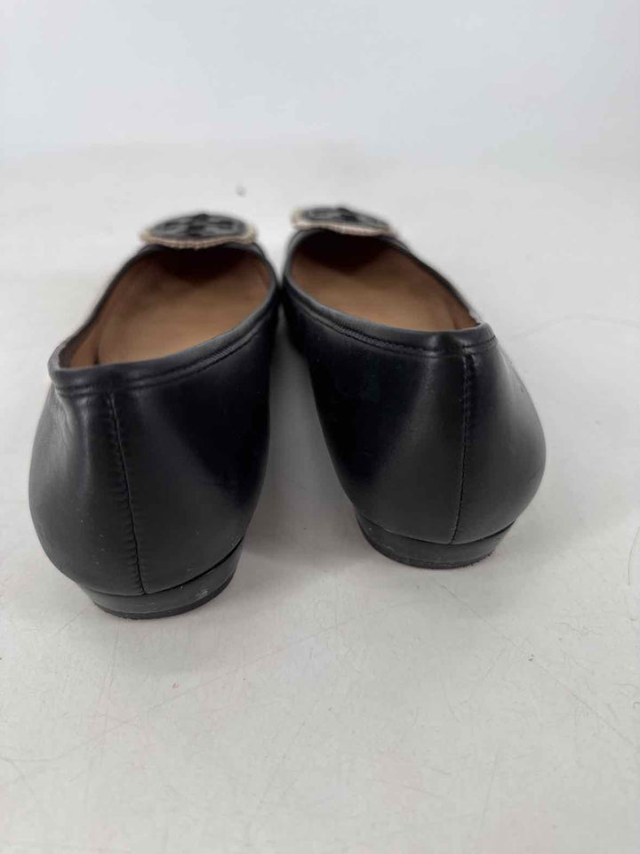 Shoe Size 9 Tory Burch Black Leather Flats