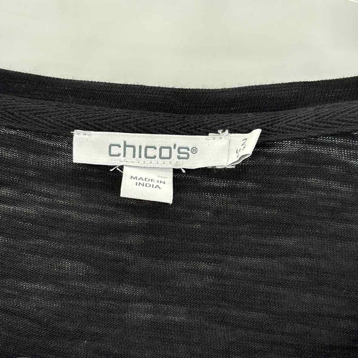 Size L Chico's Black Shirt