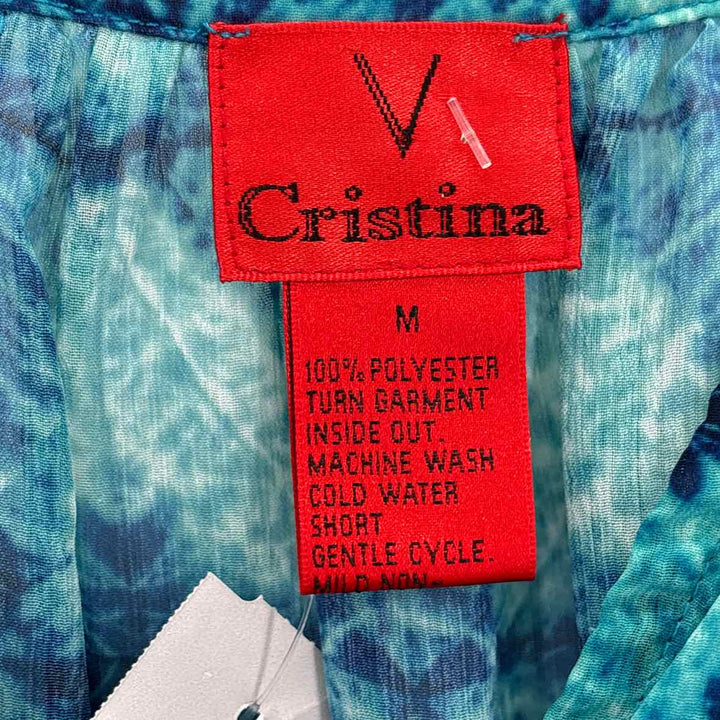 Size M v christina Green Print Shirt