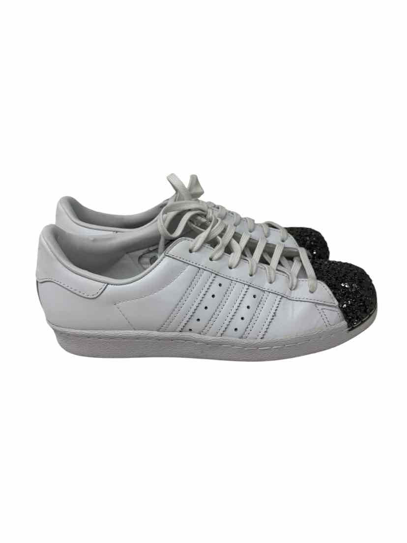Shoe Size 40.5 Adidas White Leather Sneakers